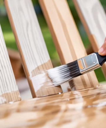 Hand painting chair with waterproof sealant